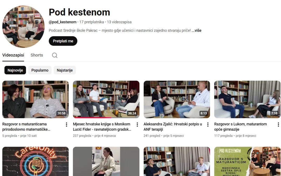 Pod kestenom – razgovor sa požeškim maturanticama